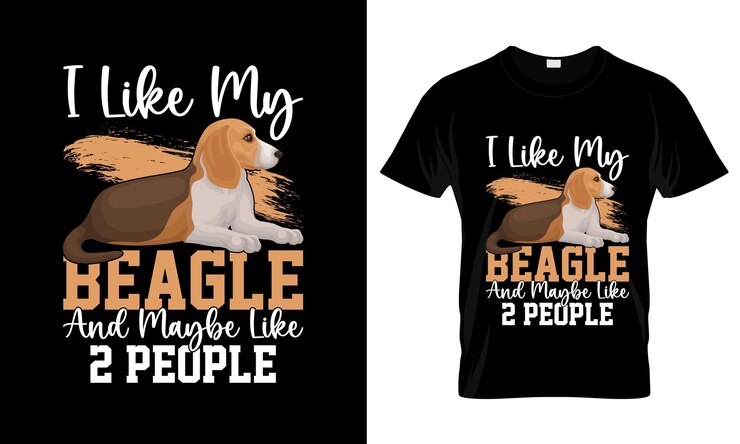 Vector me gusta mi beagle y tal vez me gusta el colorido diseño gráfico de la camiseta beagle