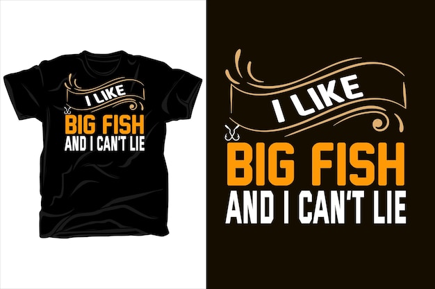 me gusta el pez grande y no puedo mentir diseño de camiseta