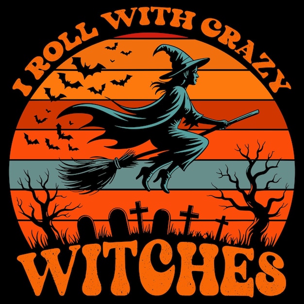Me rodé con las brujas locas regalo aterrador disfraz de bruja de Halloween