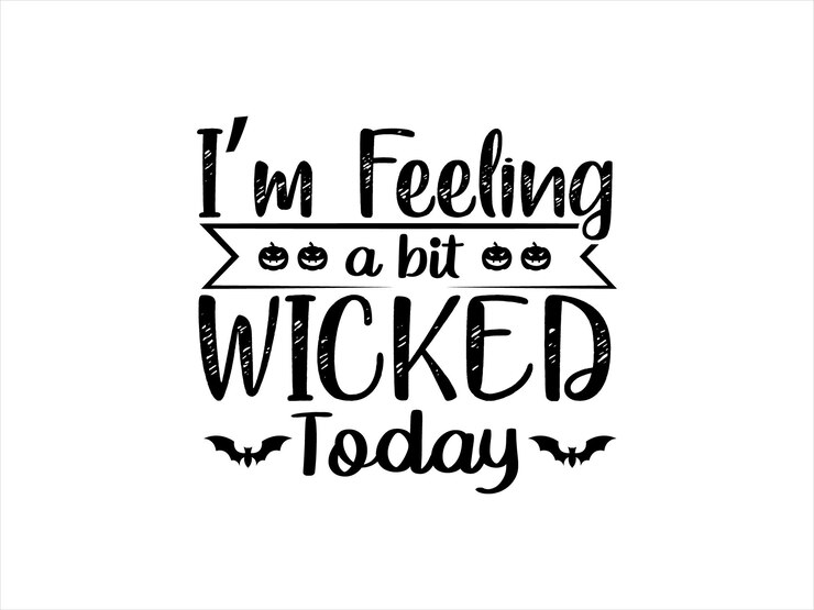 Me siento un poco malvado hoy tipografía Diseño de camiseta de Halloween