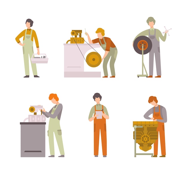 Mecánico de mantenimiento y reparación general del conjunto vectorial de maquinaria