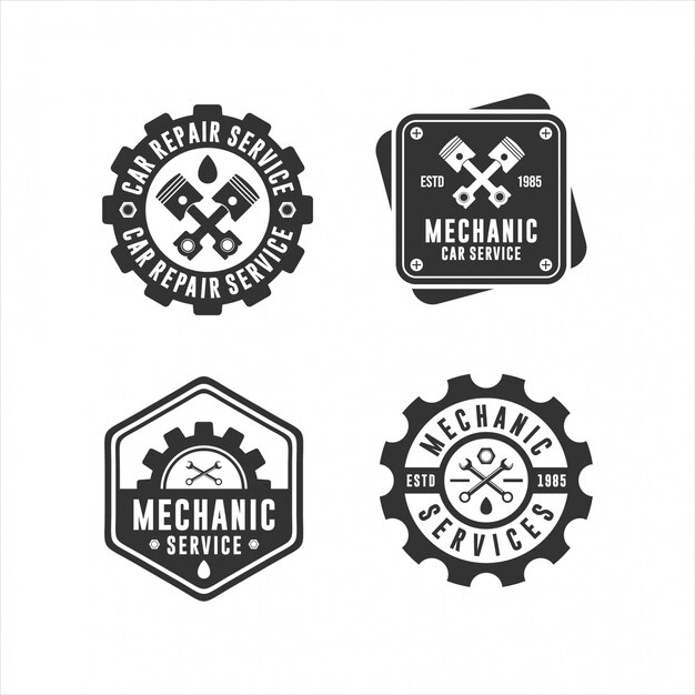 Mecánico Servicio Reparación Logotipos Diseño
