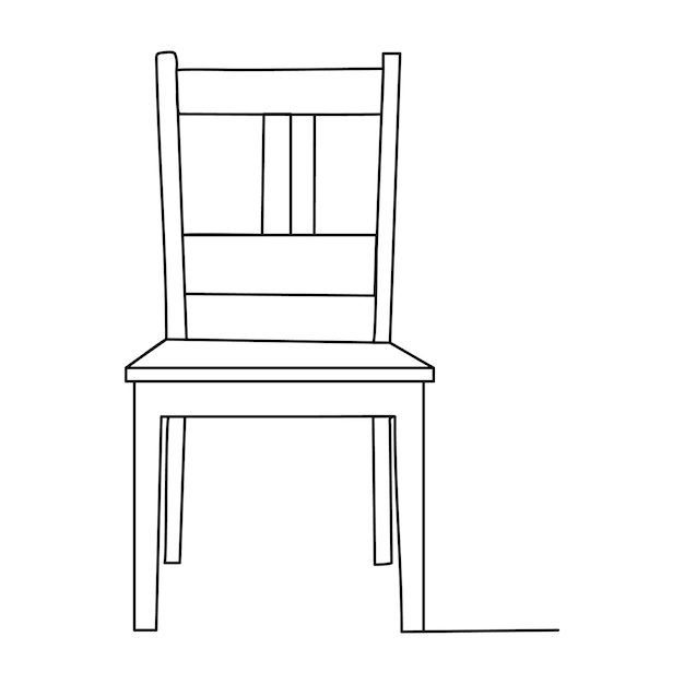 Mecedora de dibujo de línea continua para relajarse.