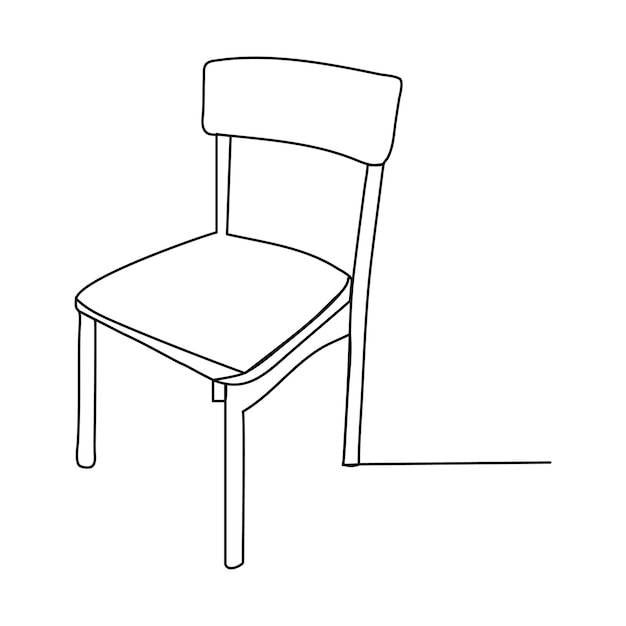 Mecedora de dibujo de línea continua para relajarse.
