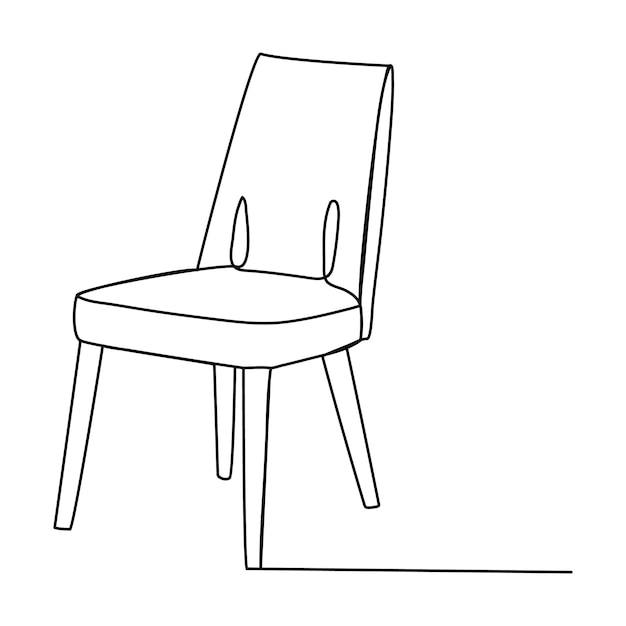 Mecedora de dibujo de línea continua para relajarse.