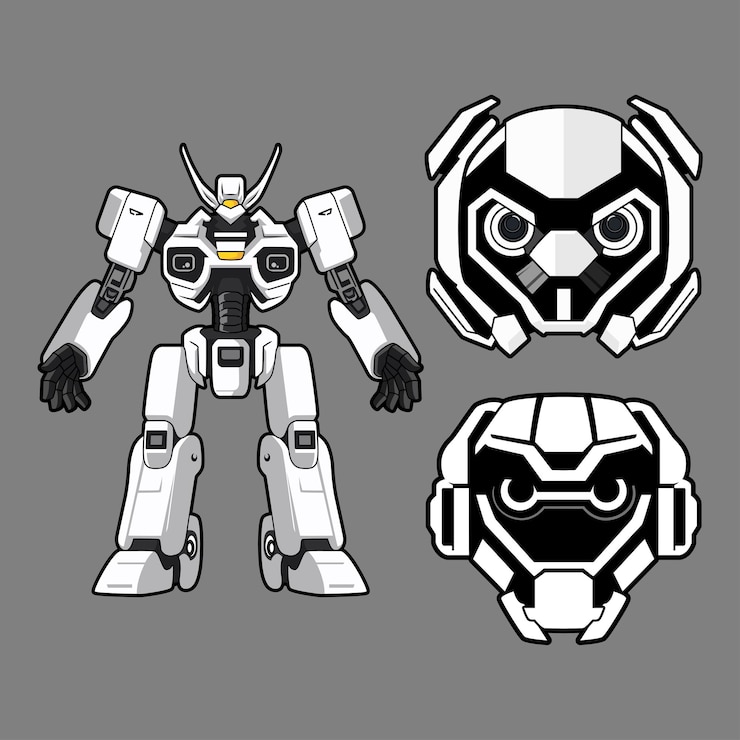 Vector mecha robot elemento 03 vector