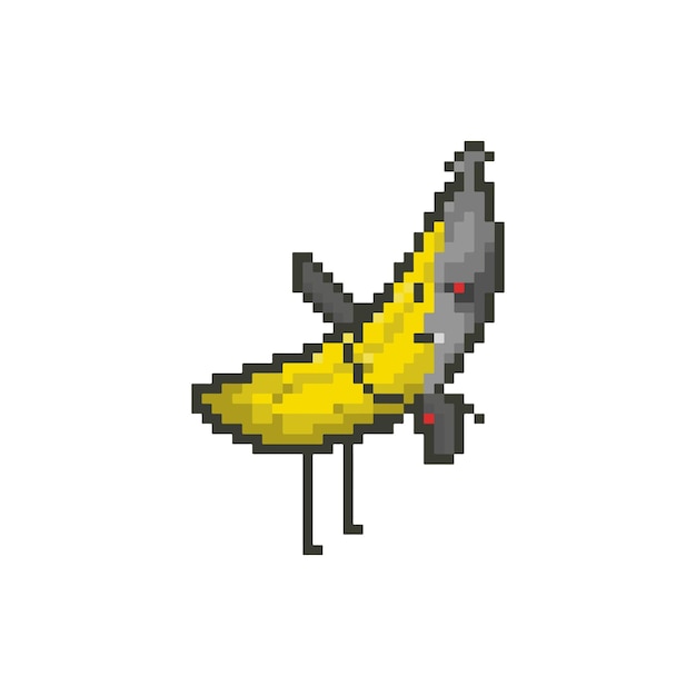 Mecha robot pixel art 8 bits personaje Ilustración vectorial aislada