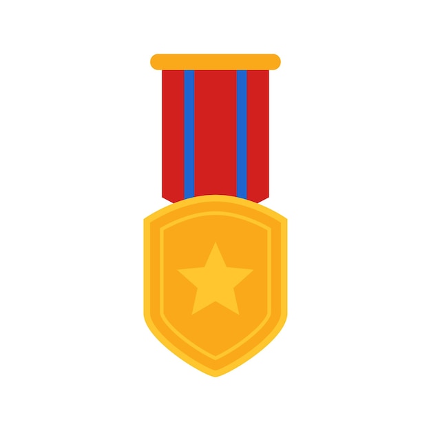Medalla aislado sobre fondo blanco.