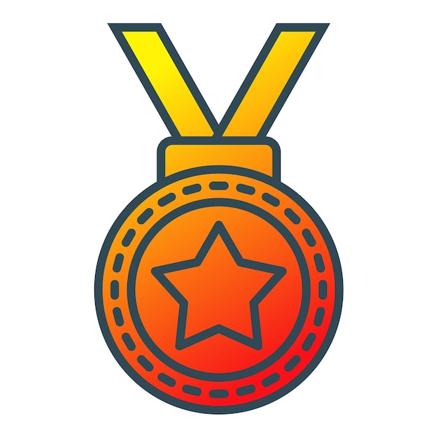 una medalla con una estrella en ella se muestra en un fondo blanco