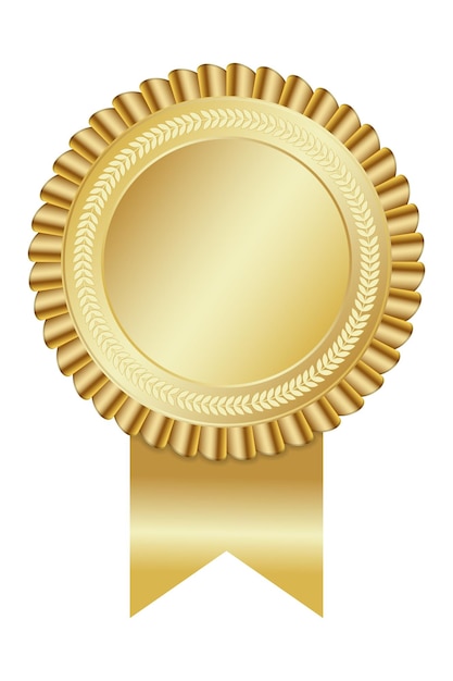 Medalla de oro Medalla de oro en cinta Diseño ganador medalla de oro premio Símbolo mejor trofeo