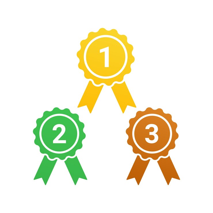 Medallas de campeón vector plano medallas de campeón vector en blanco