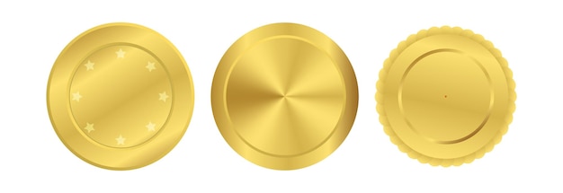 Medallas de premio vectorial marco de oro espacio de copia