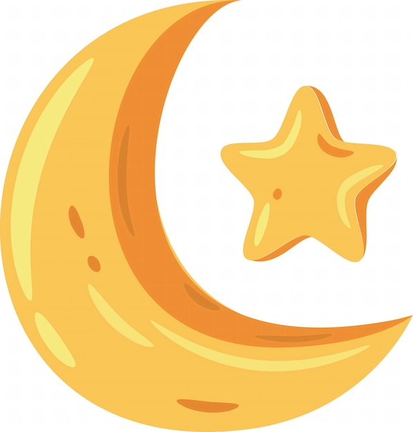 La media luna y la estrella Un símbolo atemporal del Islam Un elegante símbolo islámico de la fe y la espiritualidad