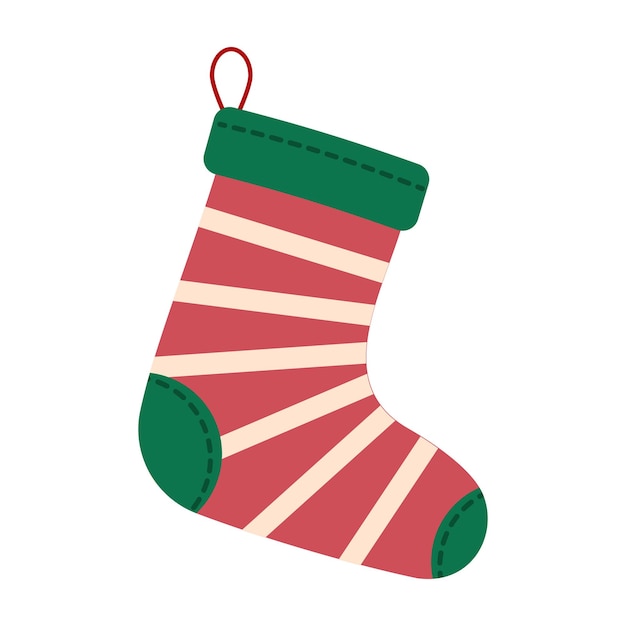 Medias de Navidad llenas de bastones de caramelo y patrones festivos