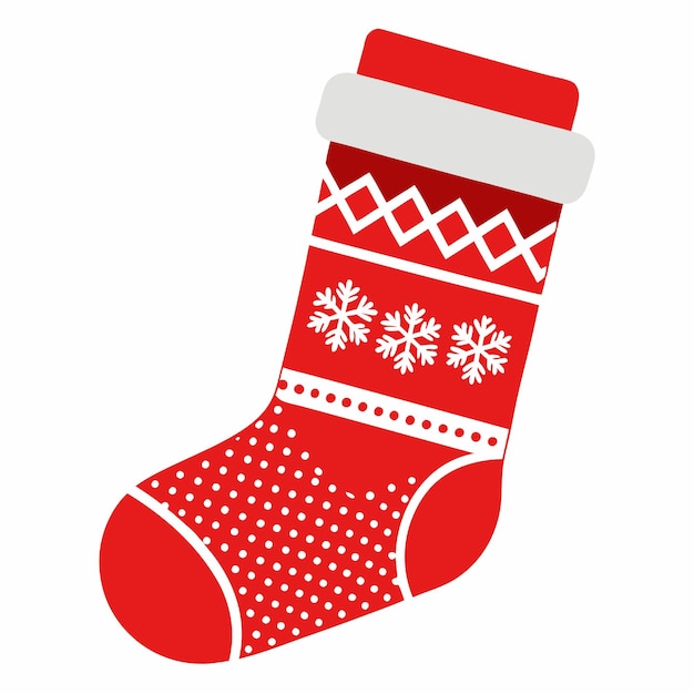 Medias de Navidad rojas y blancas con patrón de Fair Isle Acogedora adición a la decoración navideña