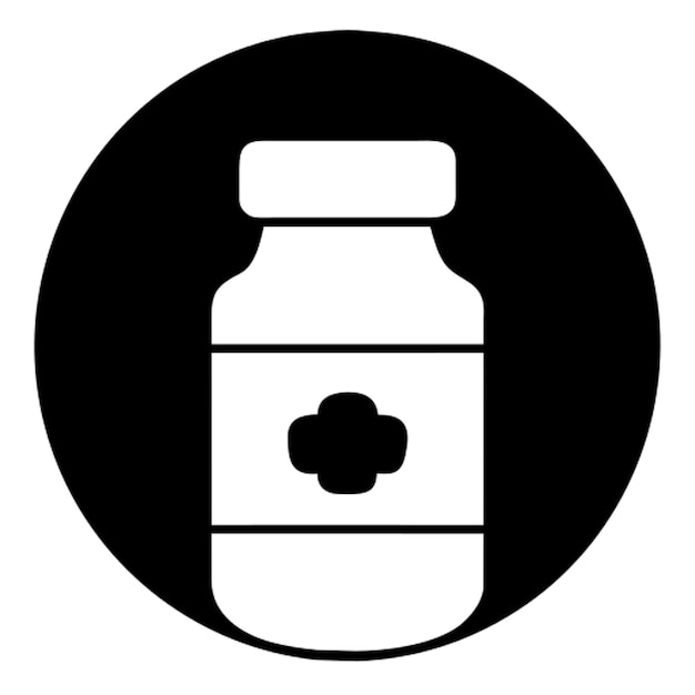 medicamento en pictograma en círculo