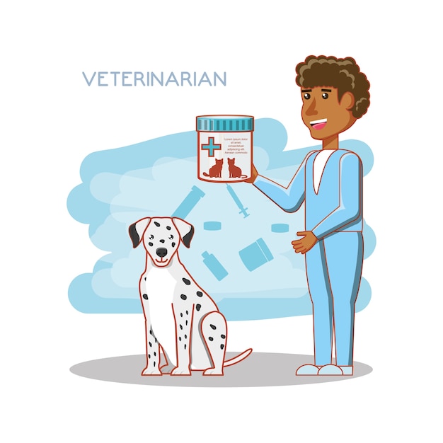 Vector medicina para animales en veterinaria