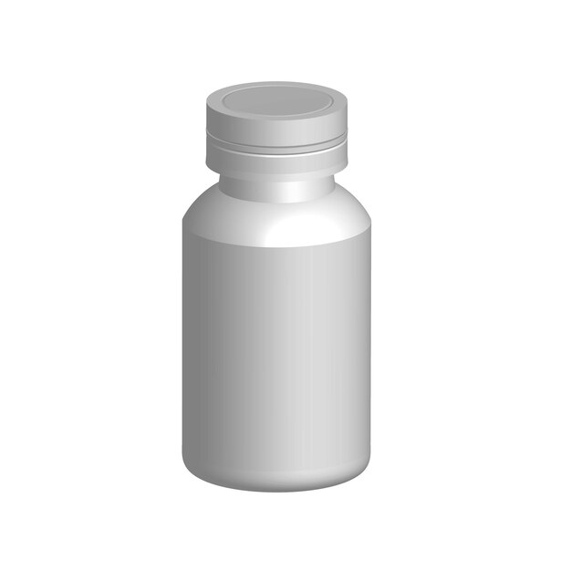 Medicina de botella de plástico