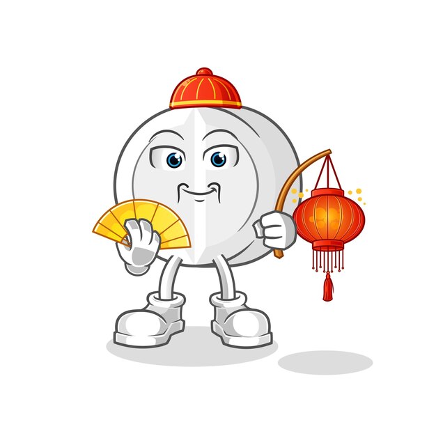 Medicina china con carácter de ilustración de linternas