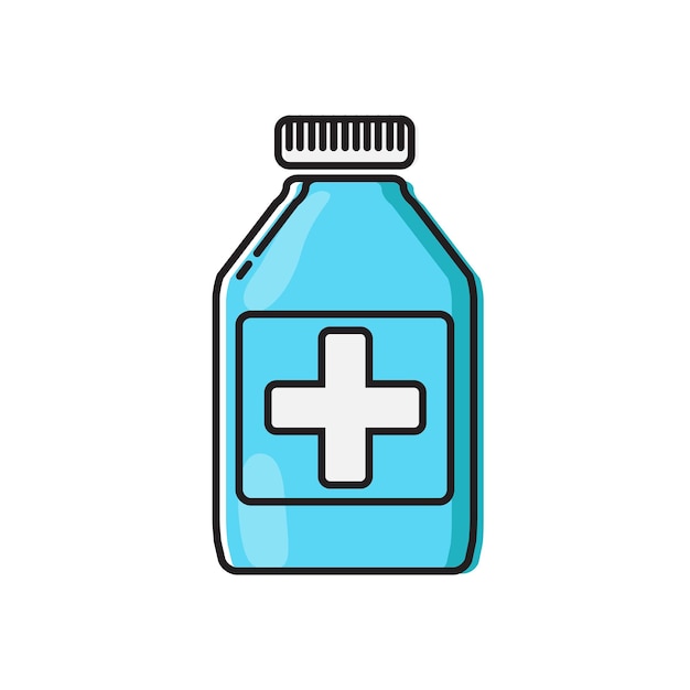 medicina jarabe líquido botella diseño vector ilustrador esp 10