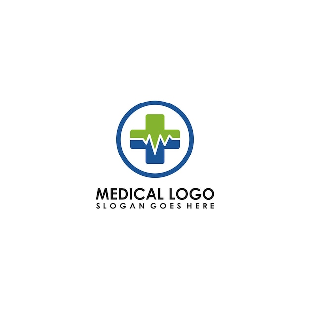 Medicina logo plantilla diseño vector emblema diseño concepto símbolo creativo icono
