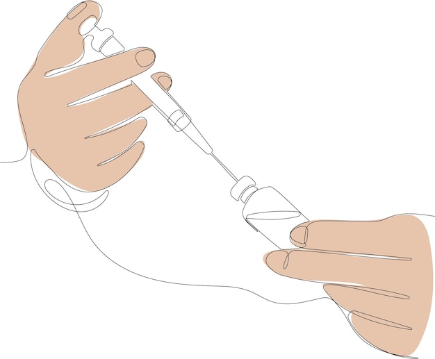 Médico y dosis de la vacuna