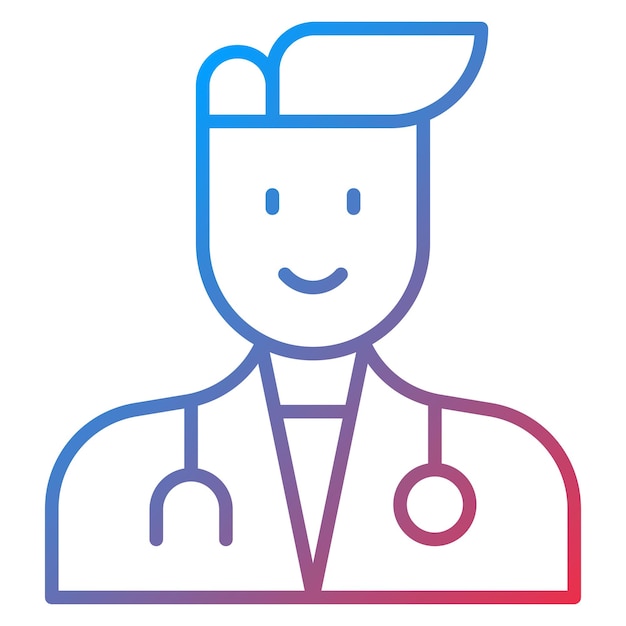 Médico Imagen vectorial de icono masculino Se puede utilizar para profesiones