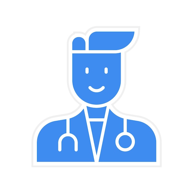 Médico Imagen vectorial de icono masculino Se puede utilizar para profesiones