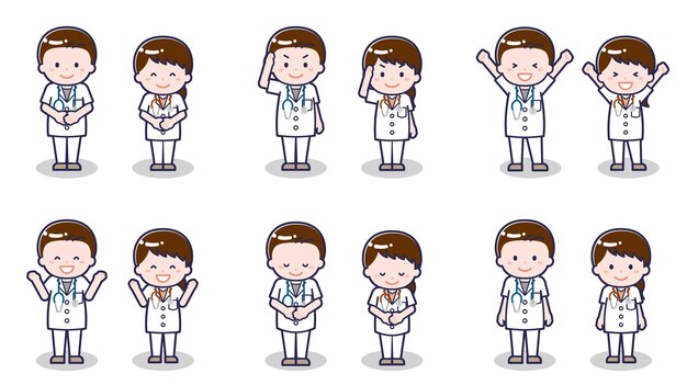 médico masculino y femenino 01