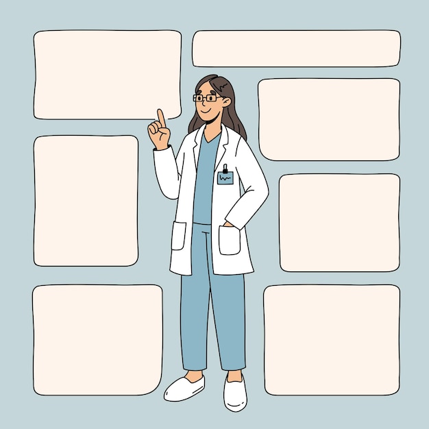 El médico presenta información médica