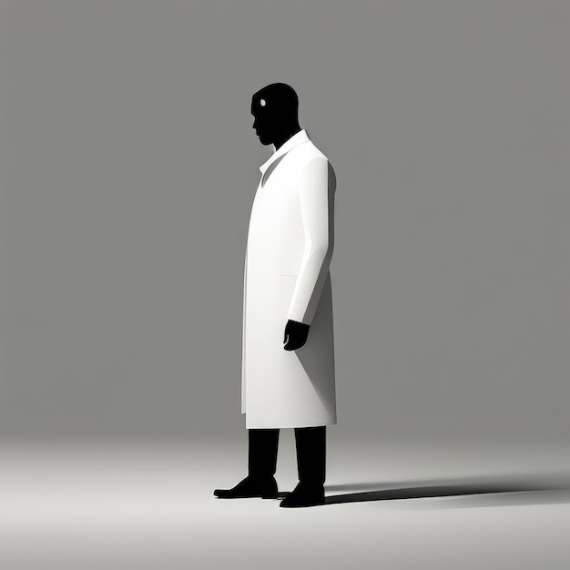 Médico de sexo masculino con abrigo con un estetoscopio negro médico de género masculino con abrigos con estetoscopios negros