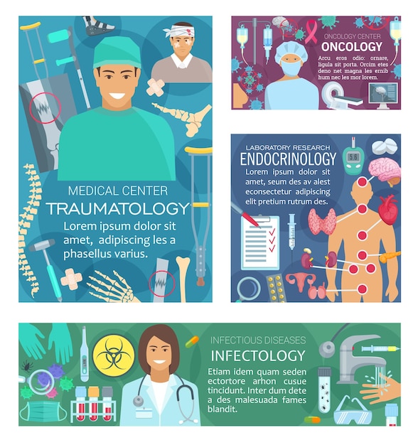 Médicos de la clínica de endocrinología, oncología y traumatología