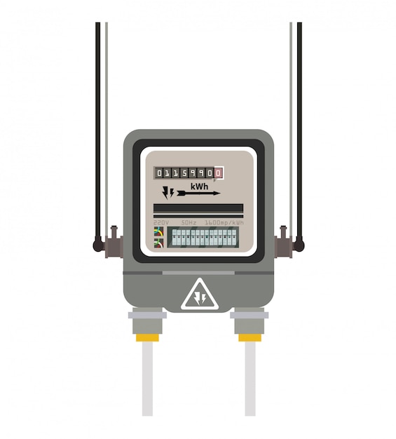 Vector medidor de electricidad