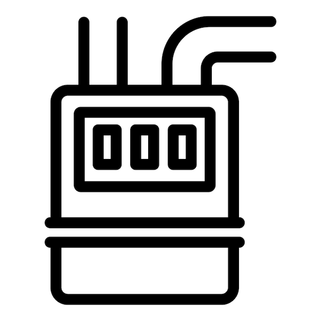 Medidor eléctrico que mide el consumo de energía con pantalla que muestra un uso nulo