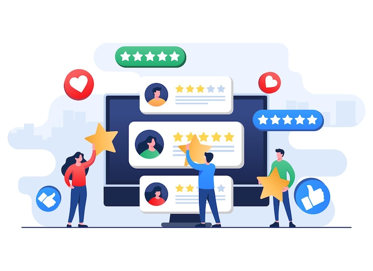 Vector medidor de satisfacción del cliente con emoticones