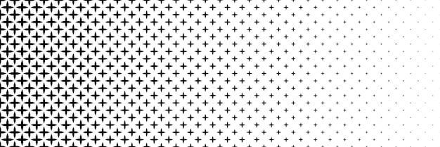 medio tono negro horizontal de cruz y más con esquinas afiladas diseño para patrón y fondo