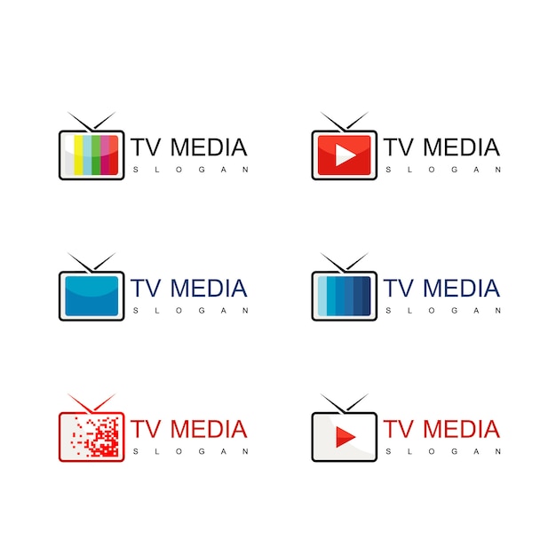 Medios y tv logo design vector