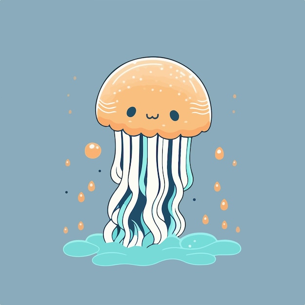 Una medusa de dibujos animados con una cara linda