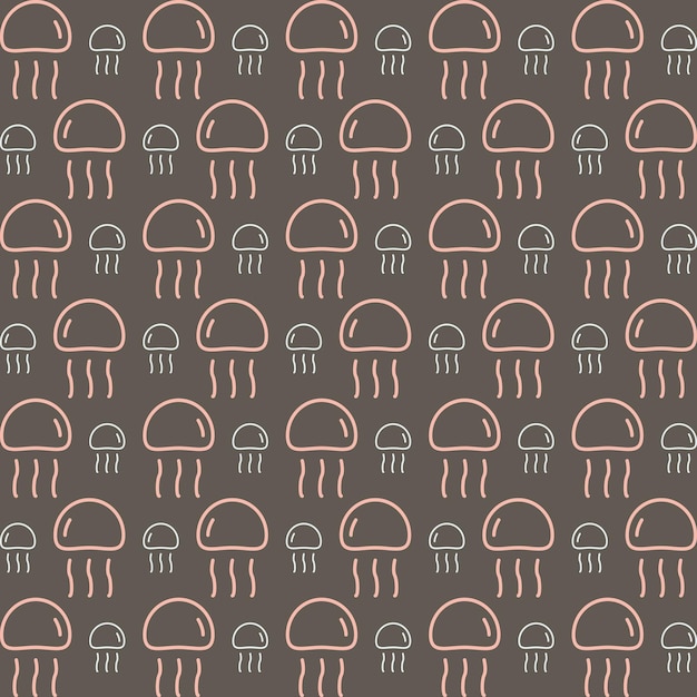 Medusas moda colorido patrón repetitivo hermoso vector ilustración fondo