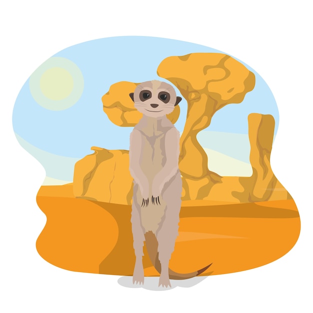 Meerkat en el desierto