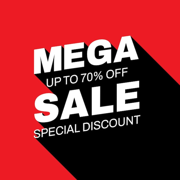 Mega Banner de ventas Hasta un 70% de descuento especial