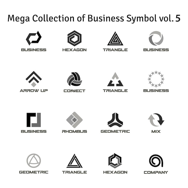 Vector mega colección de diseño de logotipo para el símbolo de su negocio