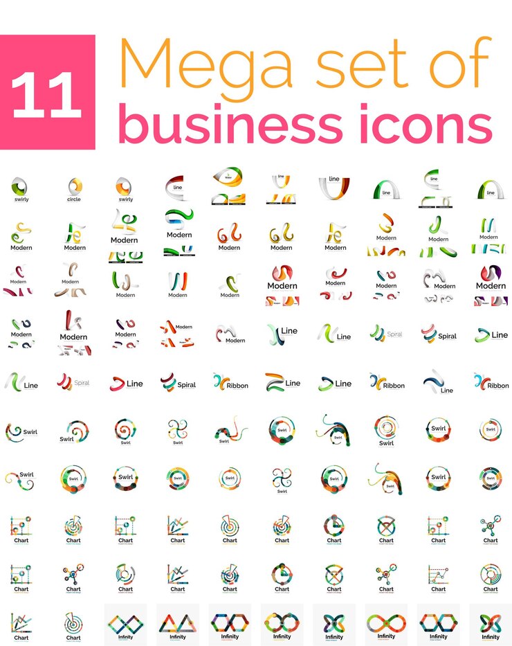 Vector mega colección de logotipos