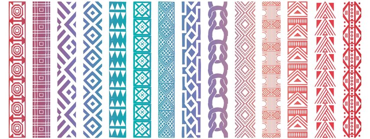 Vector mega colección de patrones kufi sin costuras