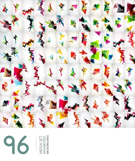 Mega colección de plantillas de diseño de folleto de volante de fondos corporativos de negocios en blanco Composiciones multicolores