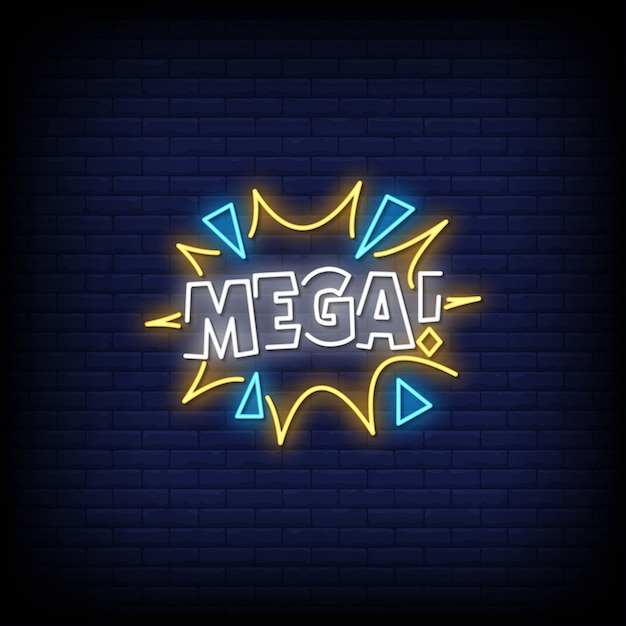 Mega Neon Signs Style Text  