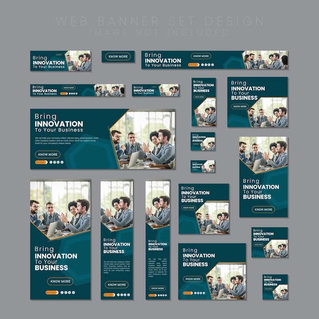 Mega set de banners web para la promoción y publicidad del diseño