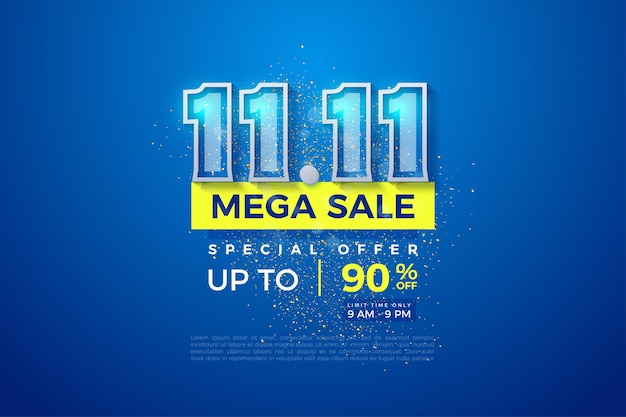 Mega venta en 1111 con doble borde