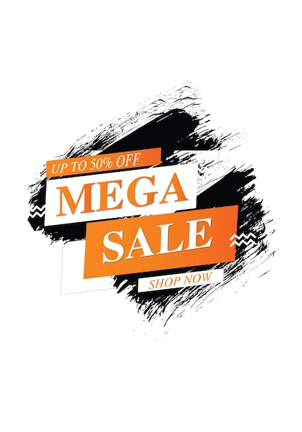Mega venta de banner moderno de tinta grunge oscuro