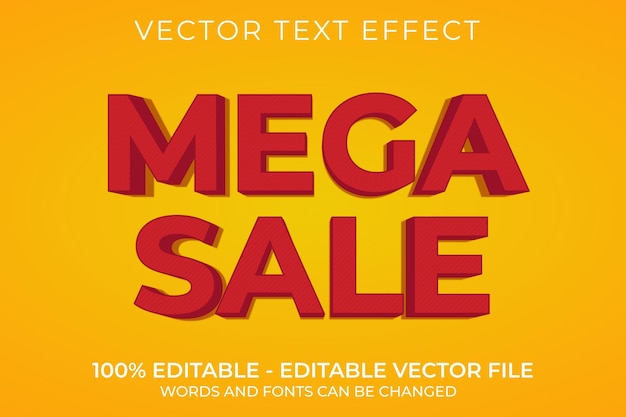 mega venta efecto de texto editable 3d